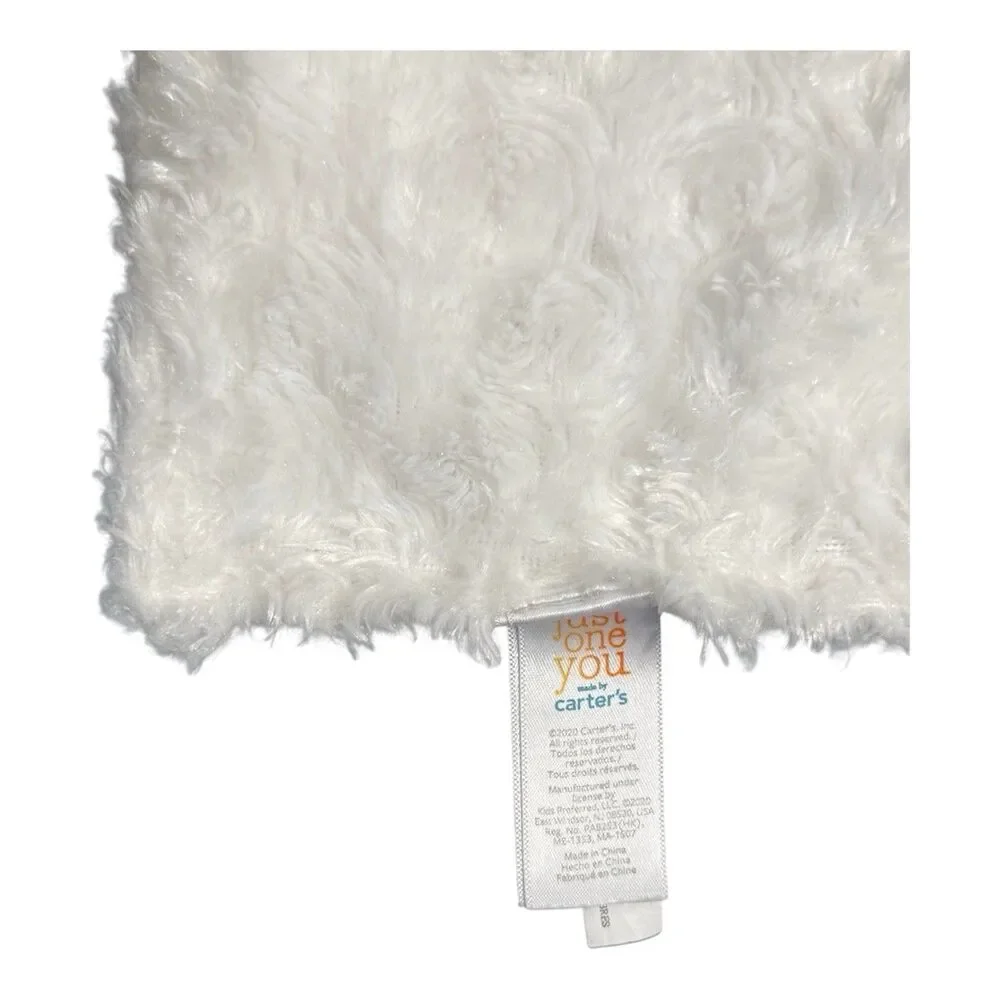 Carter's Just One You Bear Baby Lovey Cloud Print White Gray